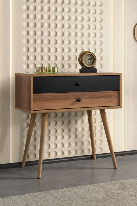 Hanah Home Vita 5206 Cómoda Nogal y Negro